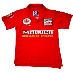 Red Monaco Grand Prix Polo Shirt. EU Large, US Medium.